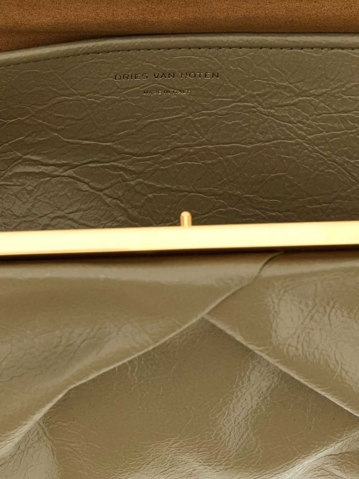 Dries Van Noten Large Textured Clutch Adjustable Strap