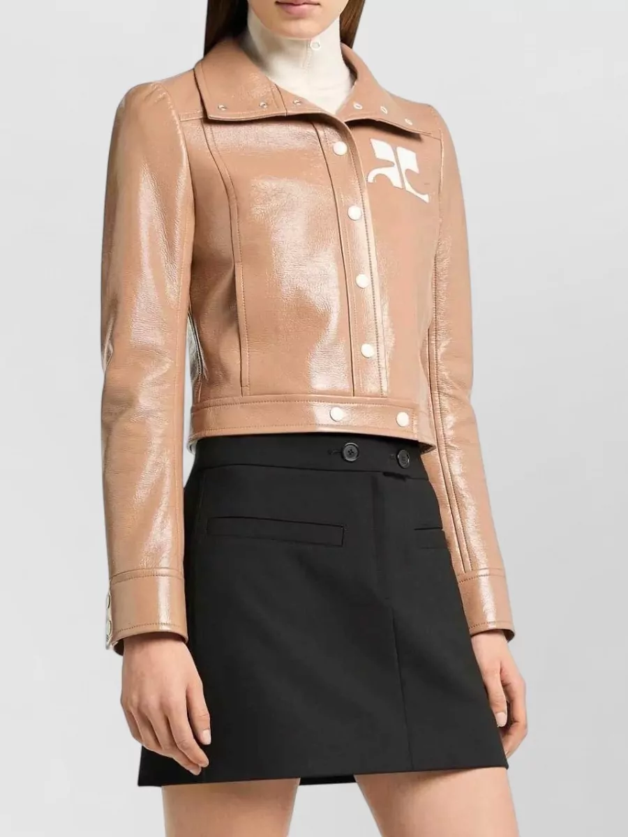 Courrèges Cropped Vinyl Jacket