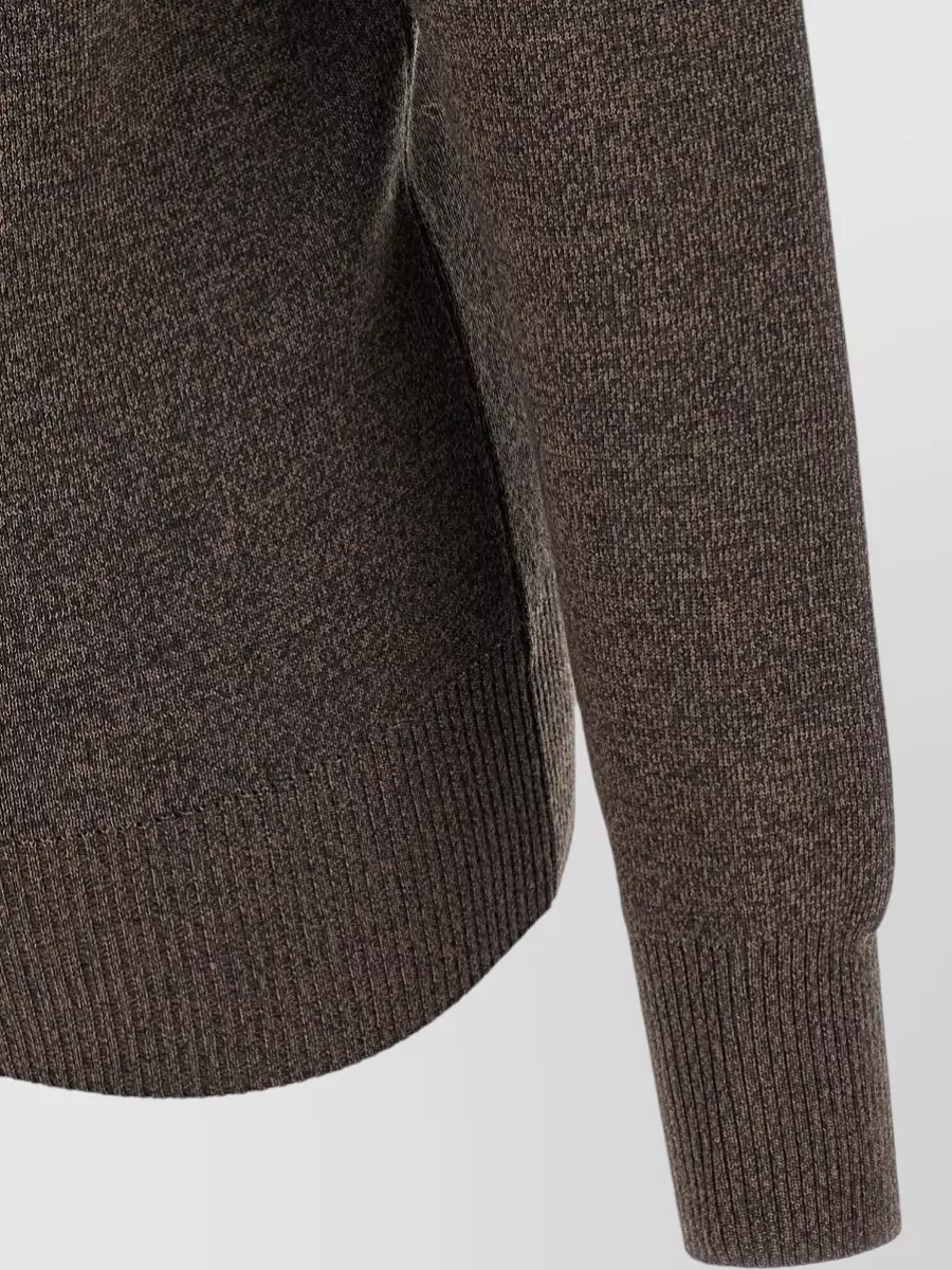 Lemaire Wool Funnel Neck Buttoned Cardigan