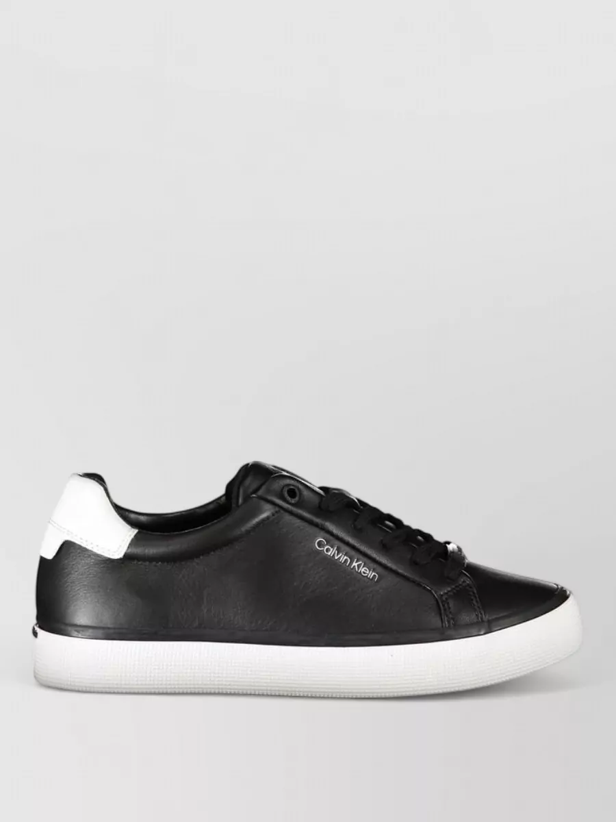 Calvin Klein leather lace-up sneakers