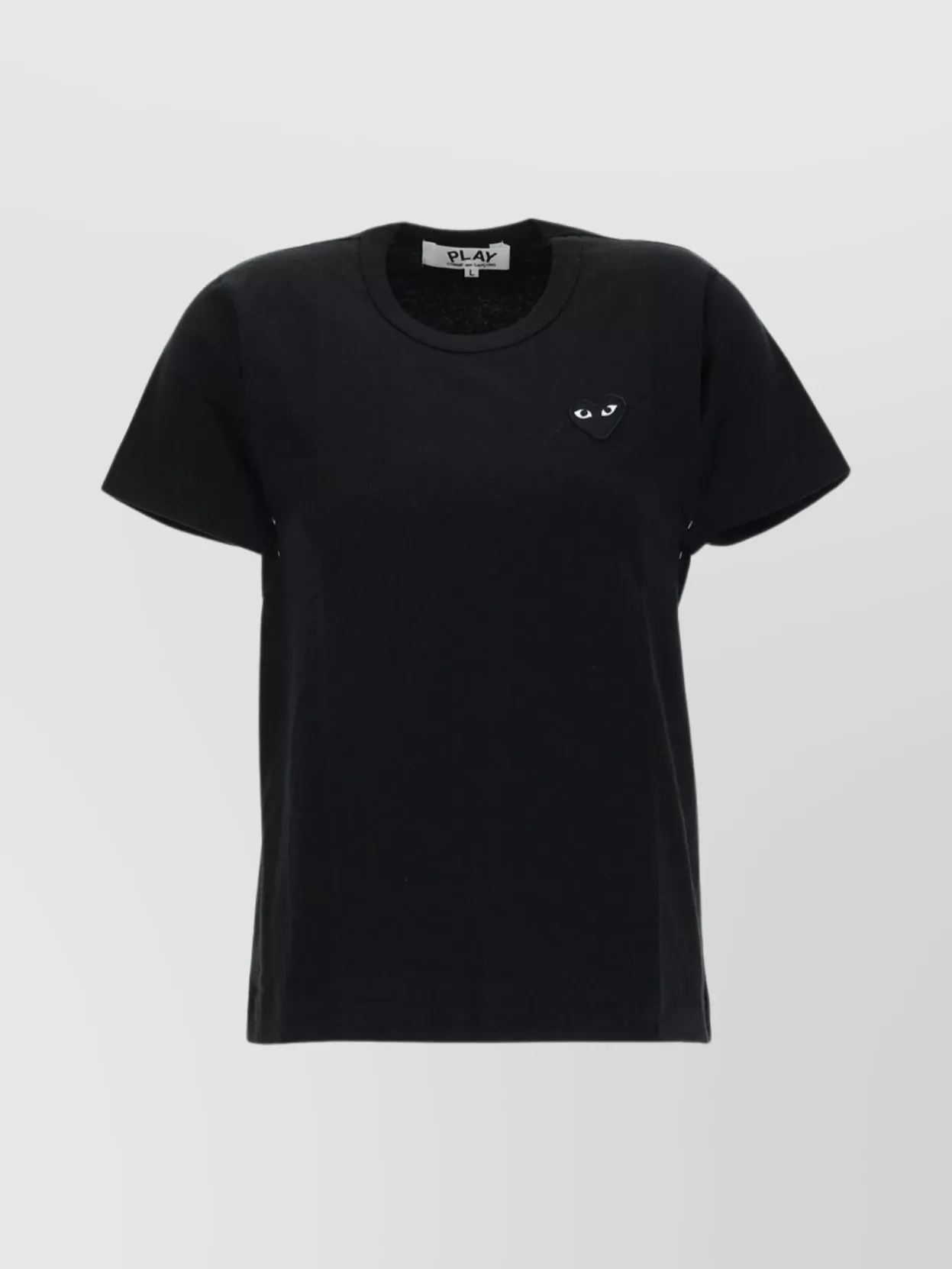 Shop Comme Des Garçons Play Crew Neck Embroidered Detail Short Sleeves Top