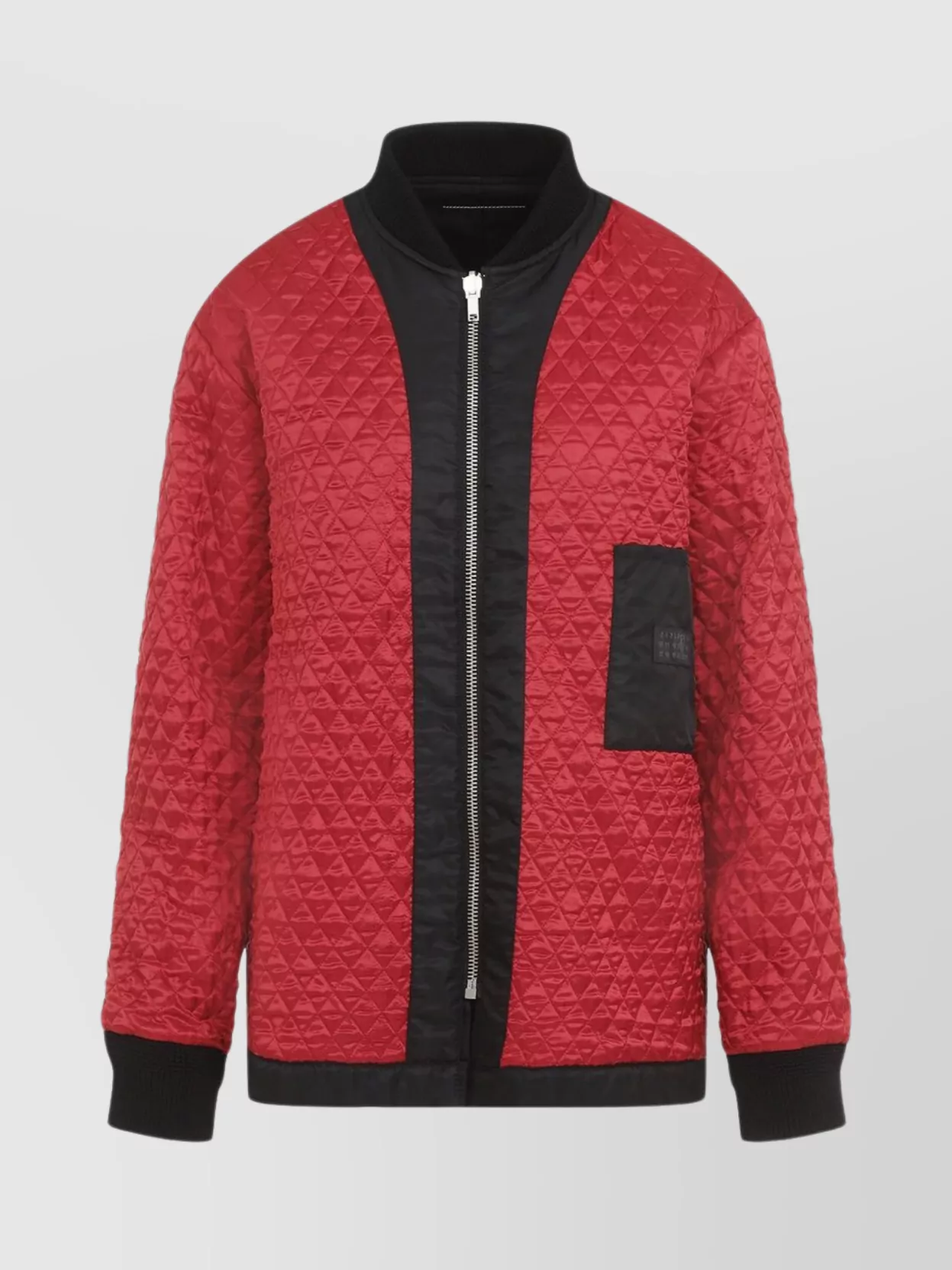 Mm6 Maison Margiela Jacket Quilted Texture Zipped Pockets In Red