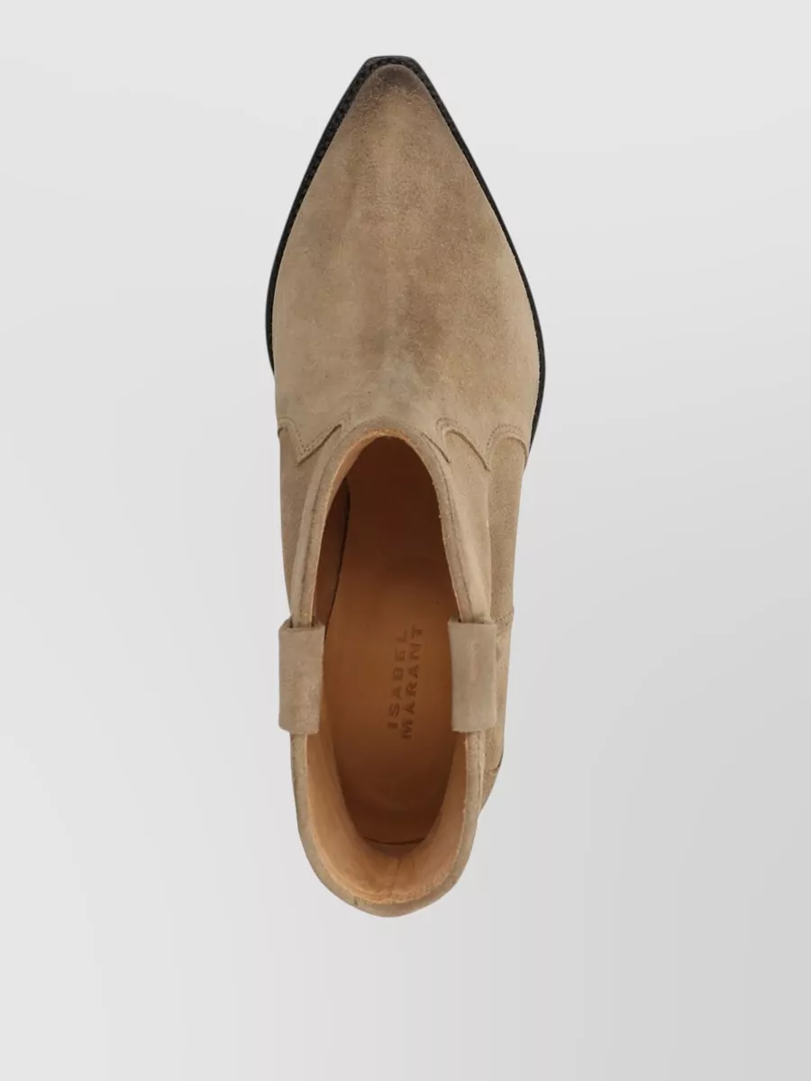 Isabel Marant Suede Cowboy Ankle Boots