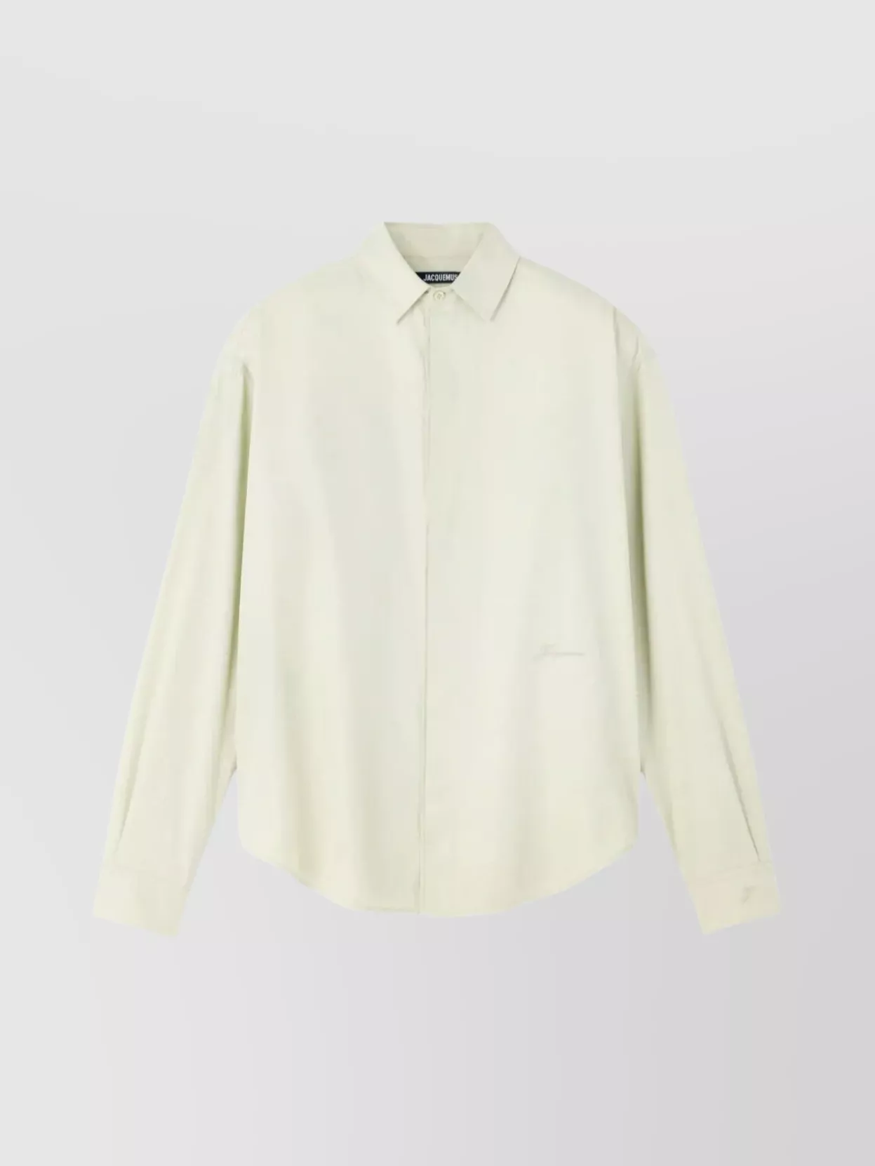 Jacquemus Simon Green Shirt With Logo Lettering On The Front In Cotton Man In Green