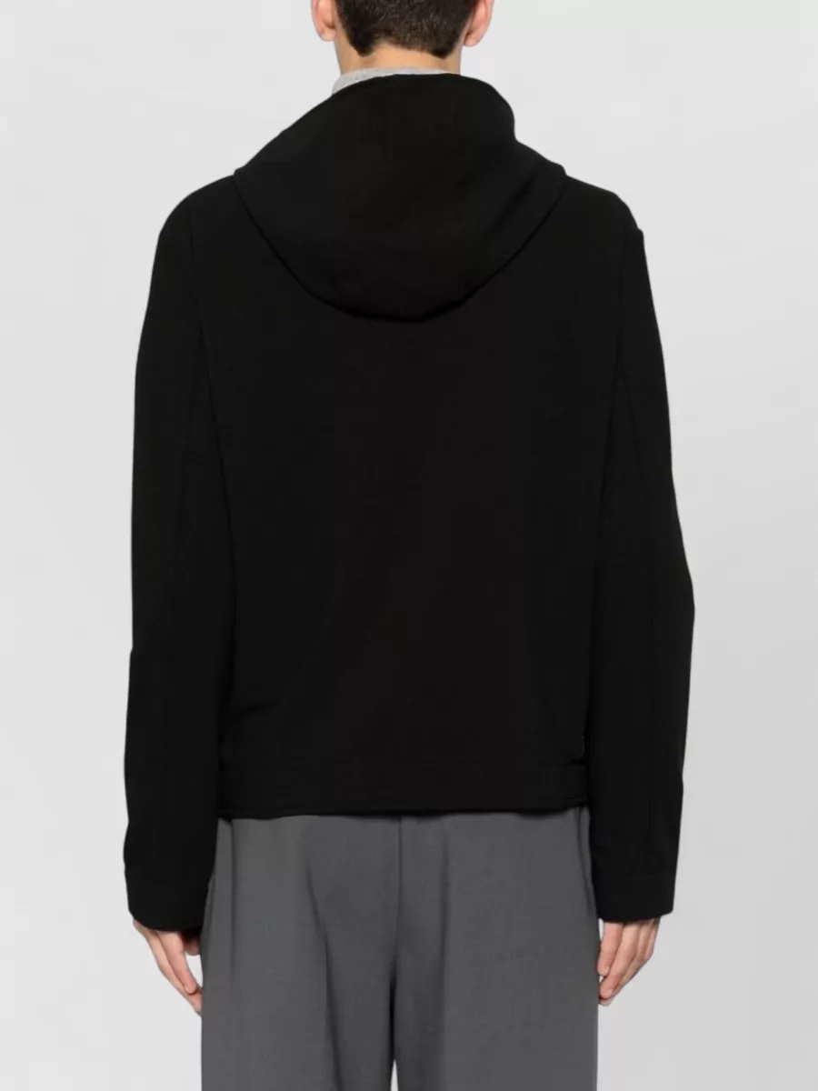 Emporio Armani Hooded Single Breasted Coat