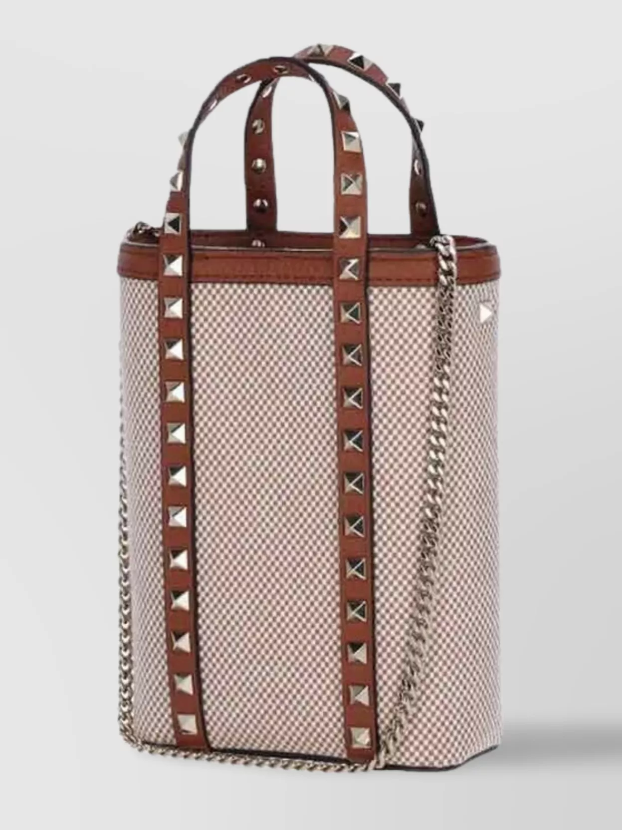 Valentino Top Handle Studded Strap Chain Crossbody