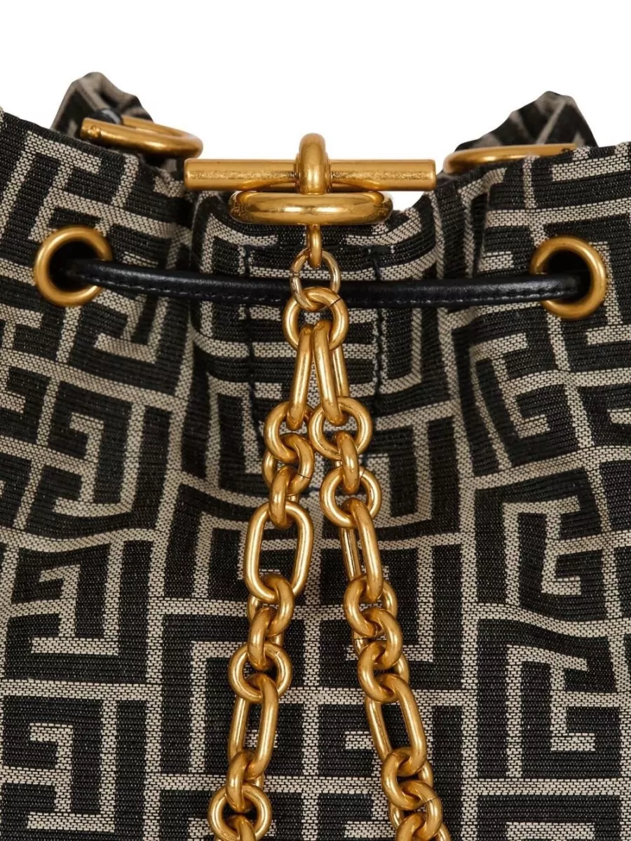 Balmain Sync Monogram Bucket Bag