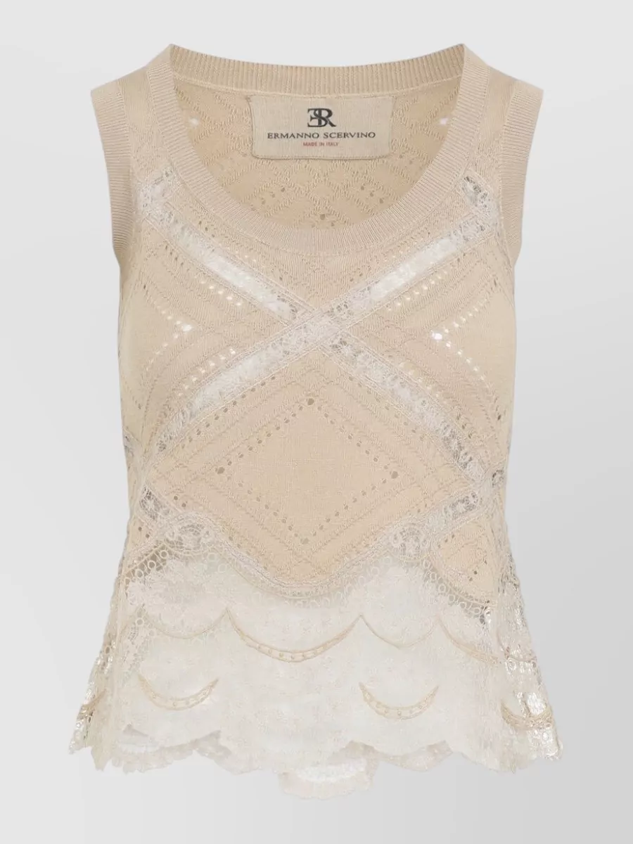 Ermanno Scervino Silk Sleeveless Knitted Top