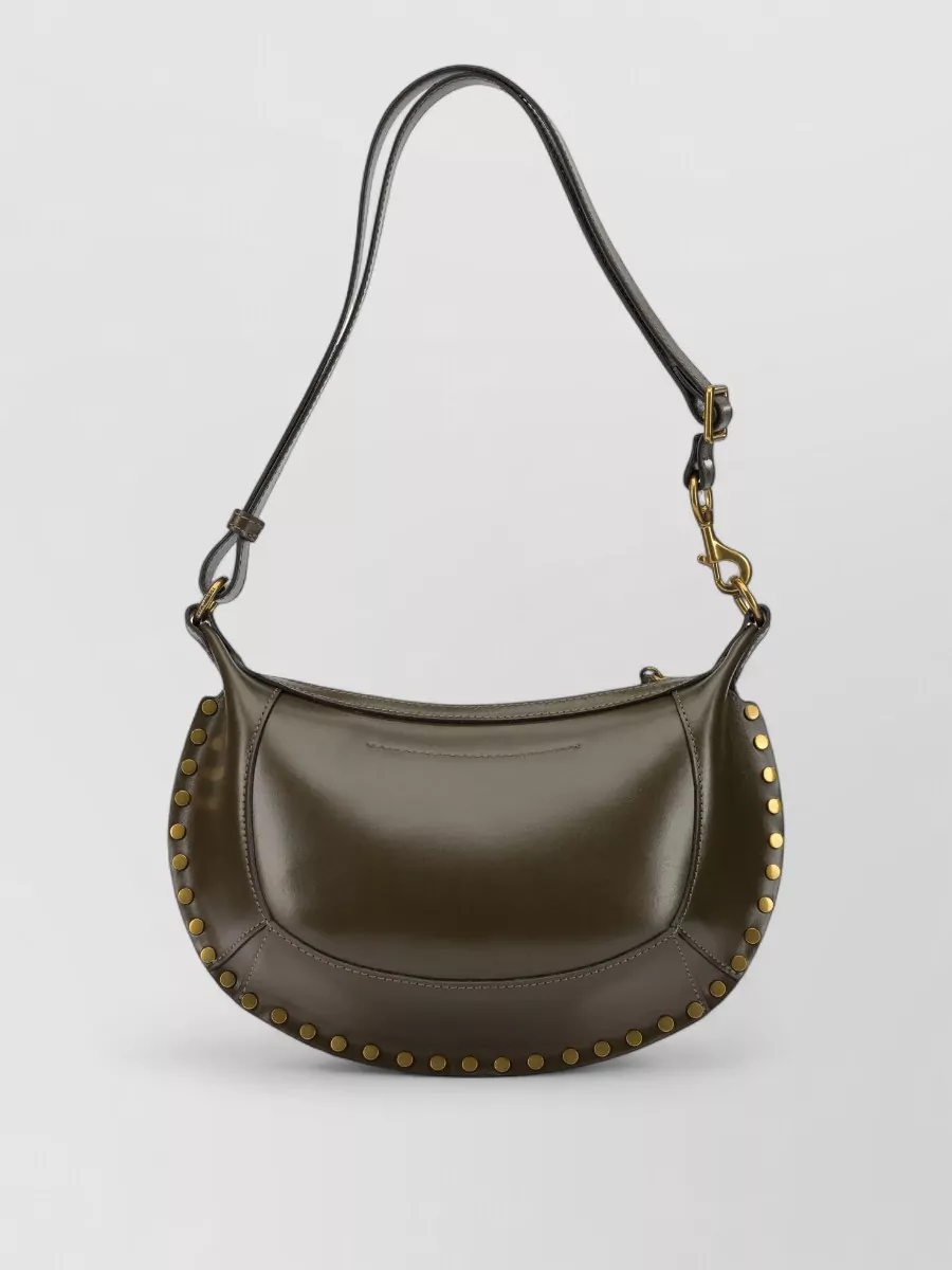 Isabel Marant Oskan Moon Small Leather Clutch Bag