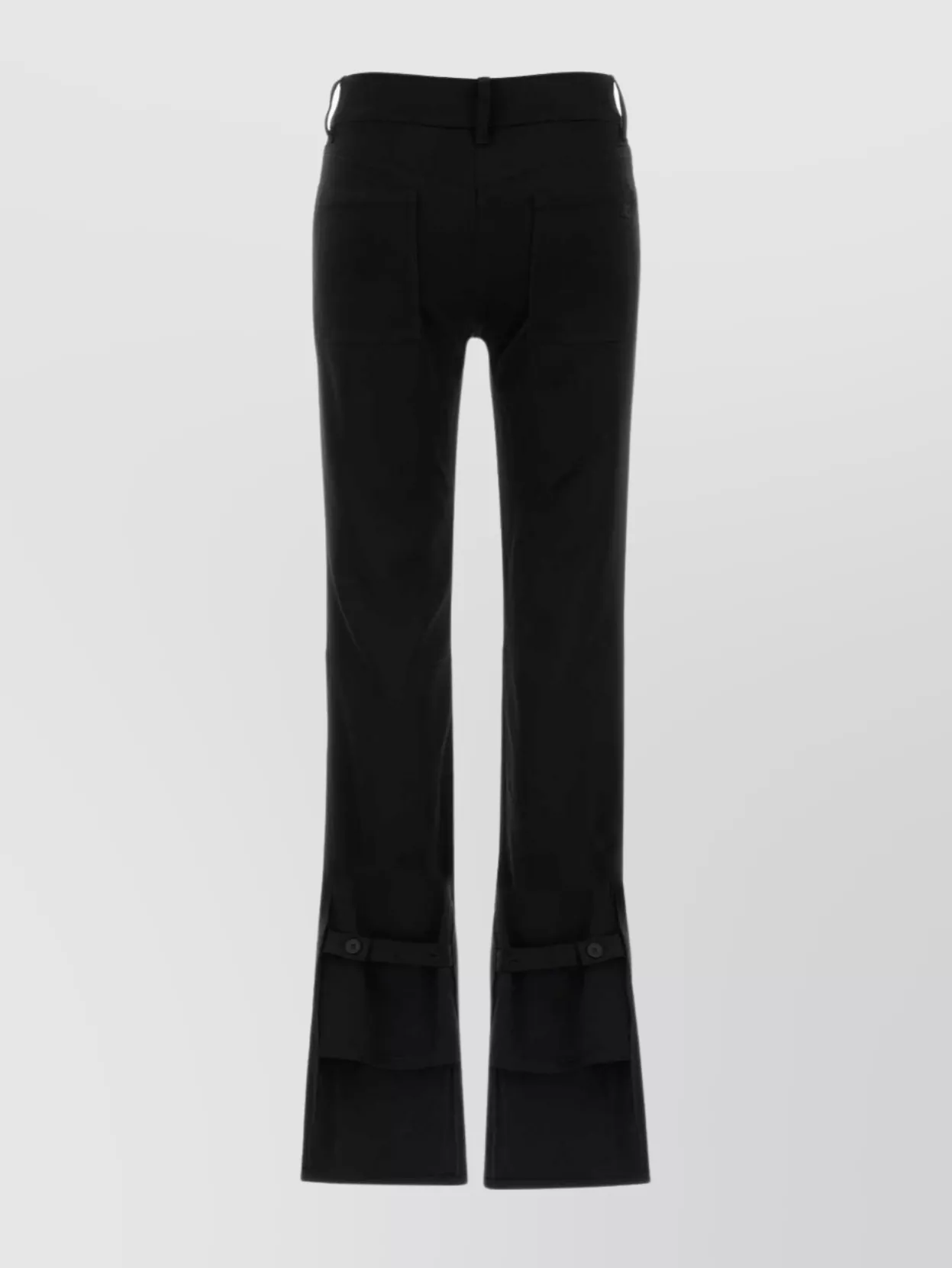 Courrèges Satin Trousers With Flared Hem And Pockets In Multi