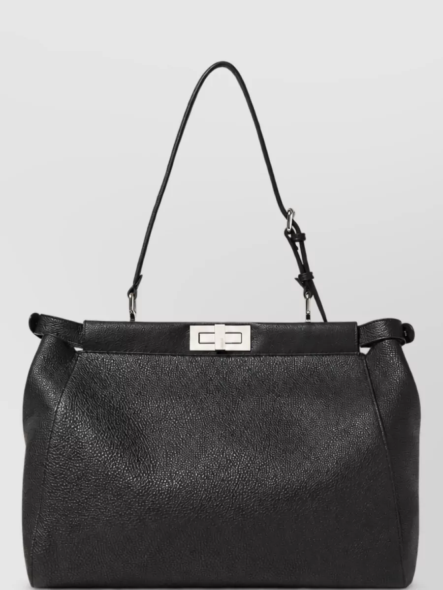 Fendi leather my peekaboo clutch bag