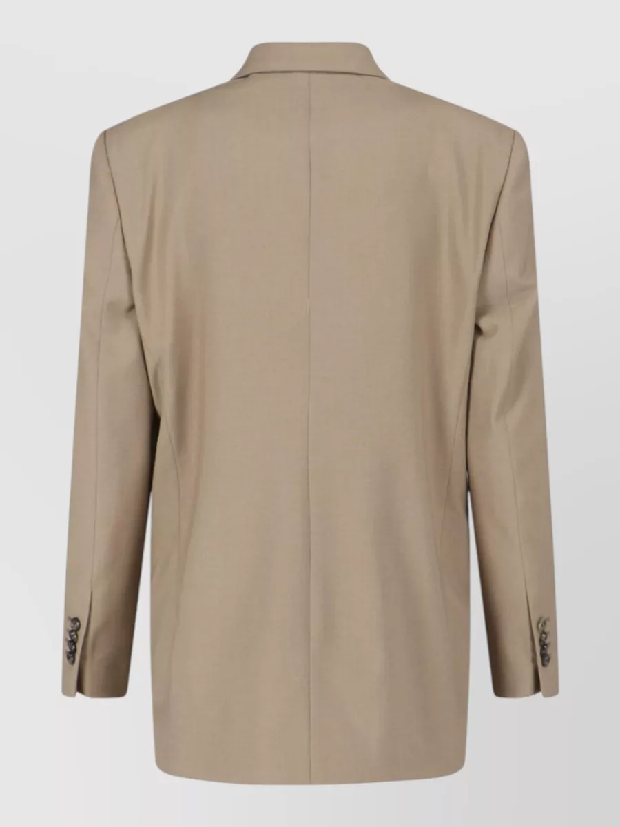 Lardini Wool Blend Double-Breasted Blazer