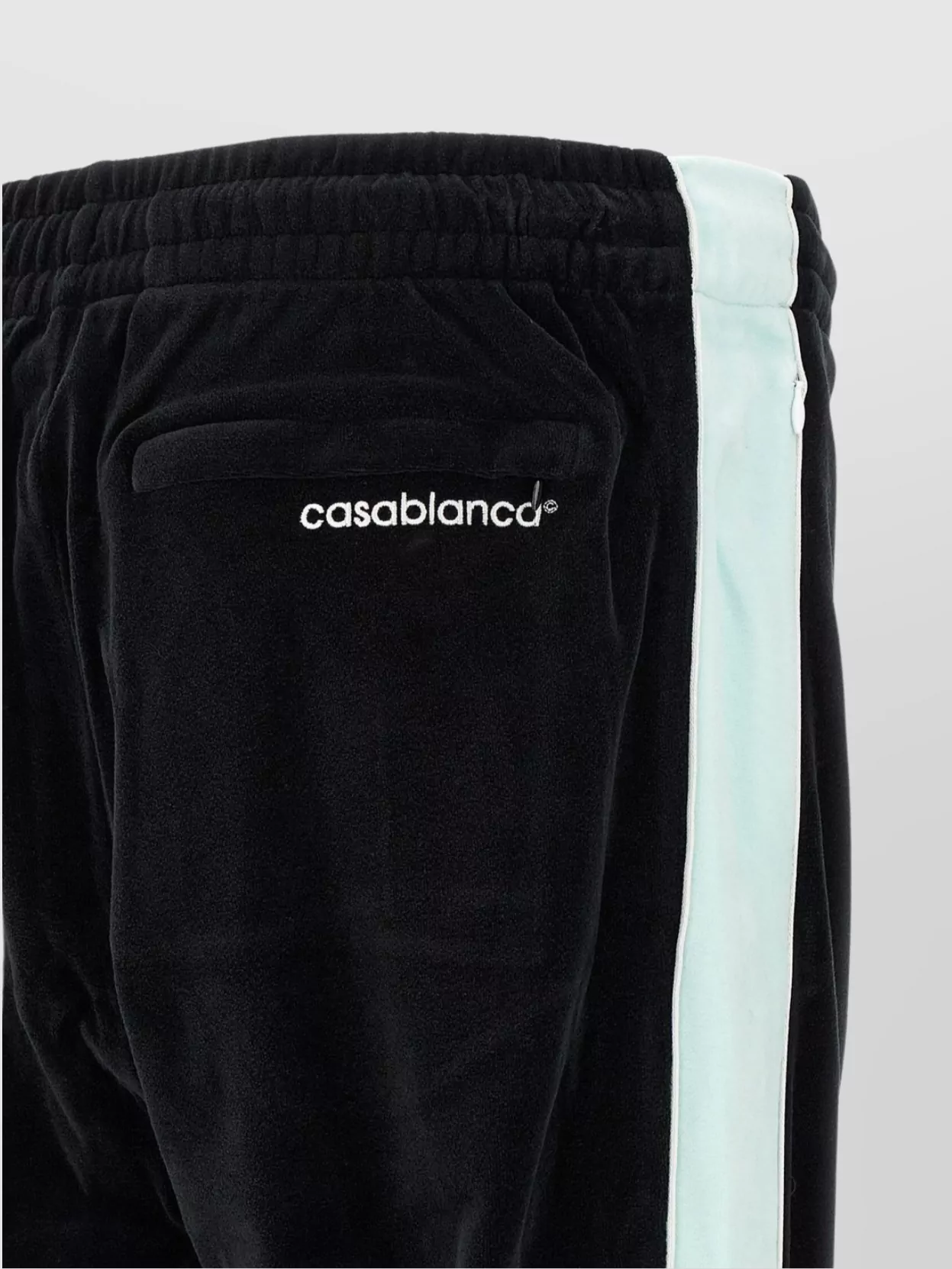 Casablanca Soft Fabric Trousers Featuring Side Stripe In Black