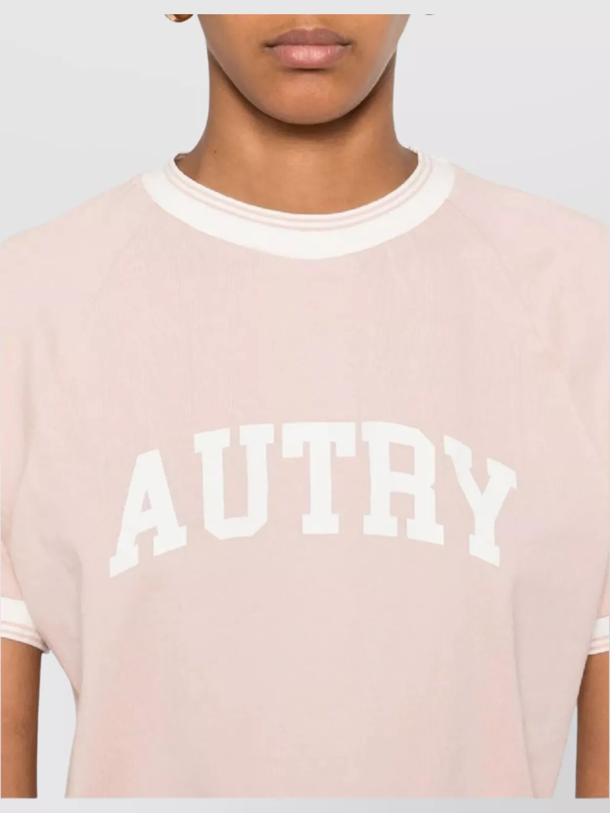 Autry Crew Neck Ribbed Collar Short Sleeves