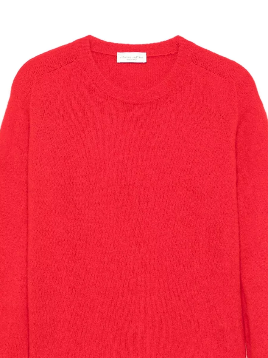 Roberto Collina Cashmere Silk Crew-Neck Long-Sleeve Sweatshirt