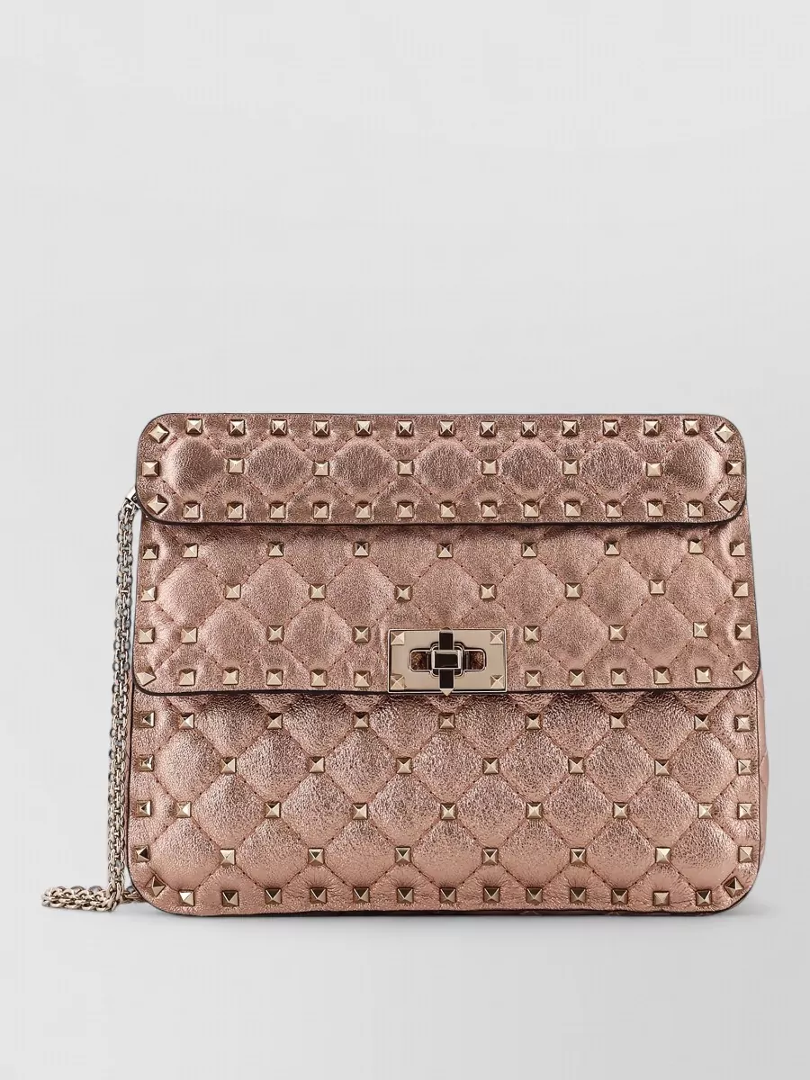 Valentino quilted studded leather shoulder bag