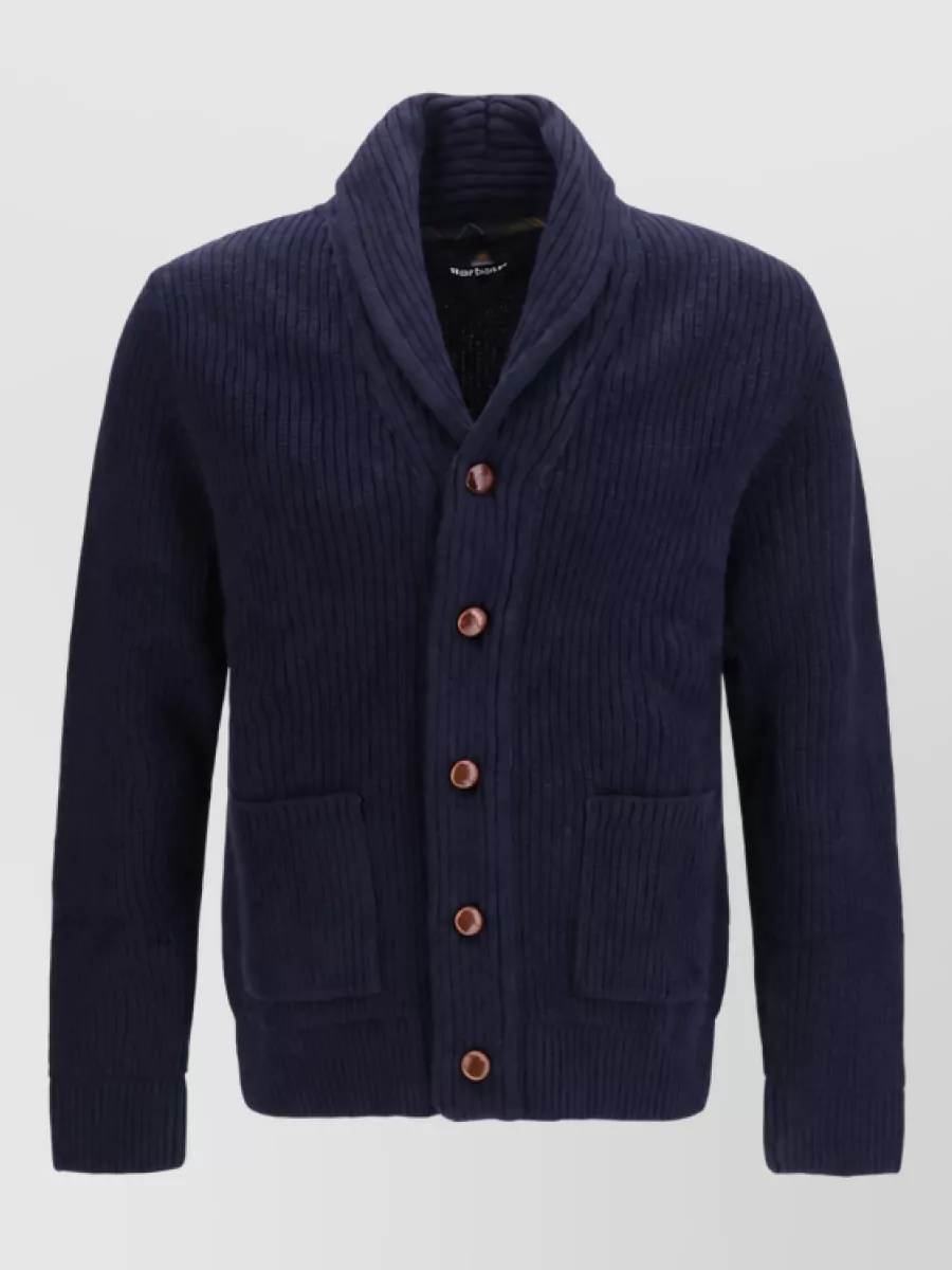 Barbour wool shawl collar cardigan
