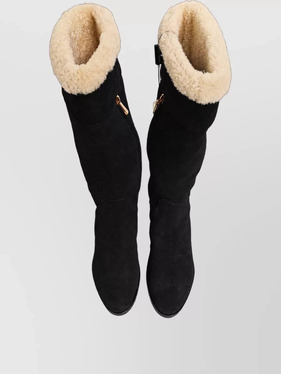 Dolce&Gabbana Suede Leather Knee-High Boots