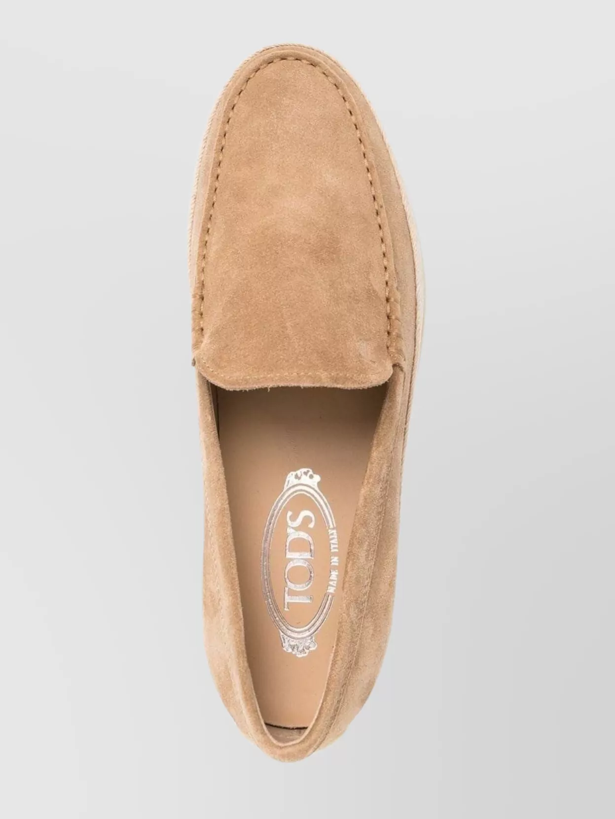 Tod's Calf Leather Loafers With Raffia Sole