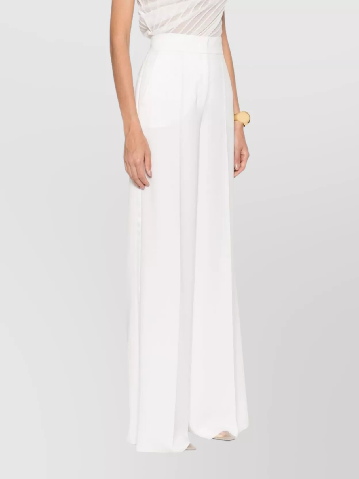 Max Mara High-waisted Wide-leg Trousers With Multiple Pockets
