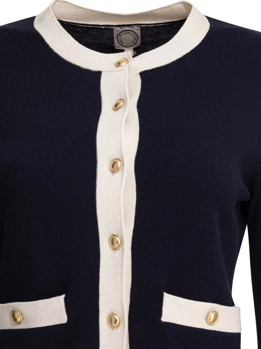Ines De La Fressange Silk Knit Cardigan