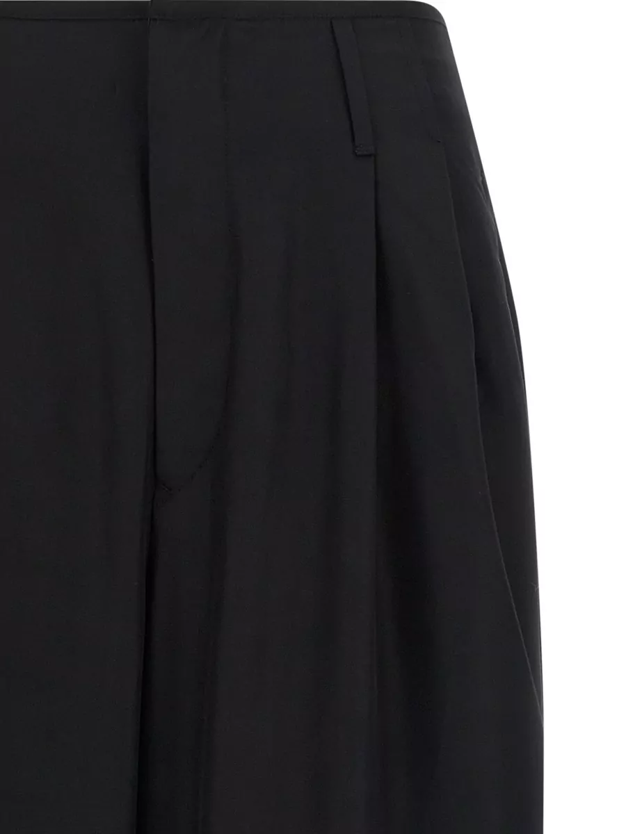 Darkpark Pleated Wide-Leg Tailored Trousers