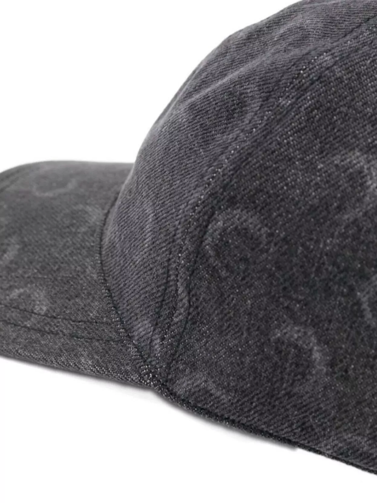 Marine Serre Denim Baseball Cap Curved Brim