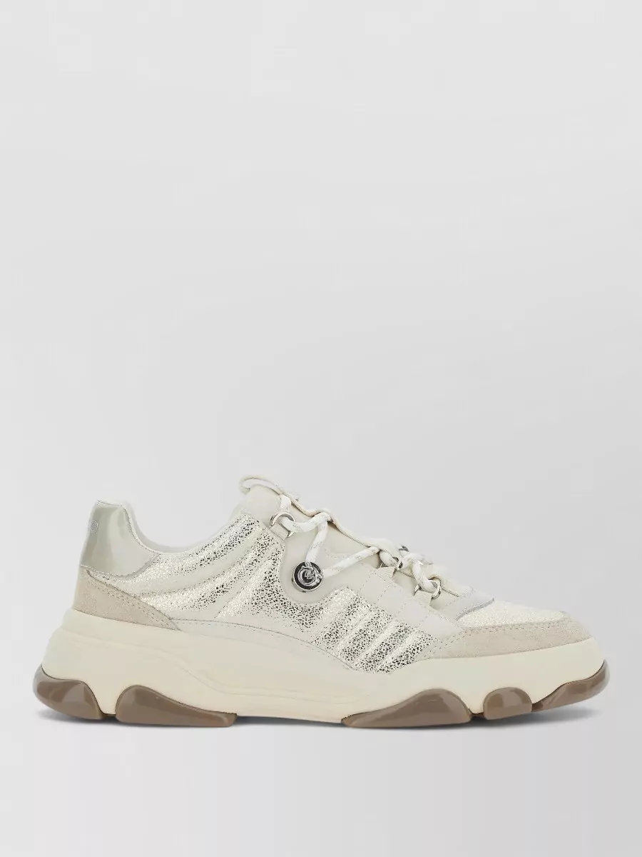 Pinko Leather Panelled Chunky Low-Top Sneakers