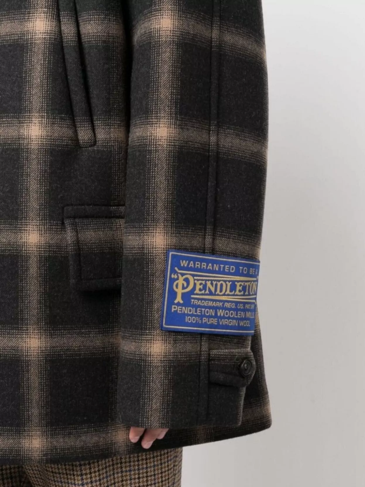 Shop Maison Margiela Distressed Check-pattern Wool Coat With Buttoned Cuffs
