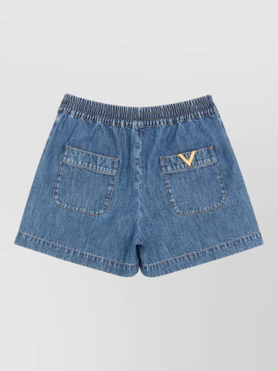 Valentino Denim Regular-Fit Knee-Length Shorts