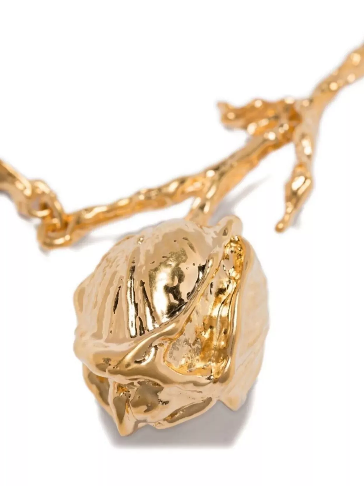 Marni Textured Gold-tone Statement Necklace