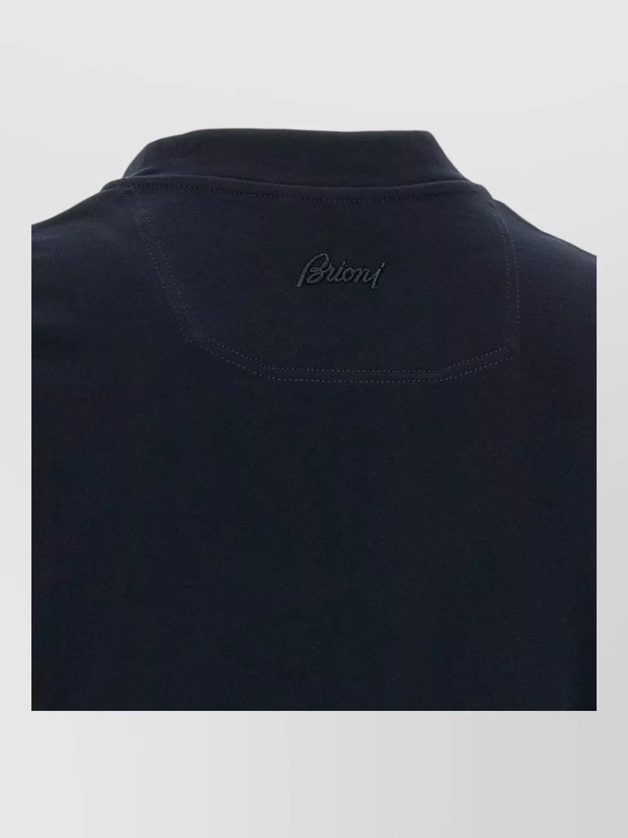 Brioni Cotton Ribbed Crew-Neck T-Shirt