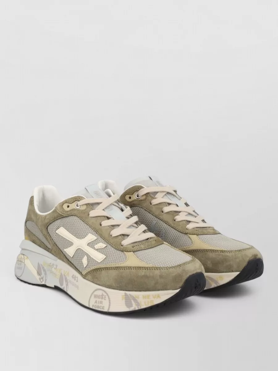 Premiata Paneled Low-Top Sneakers