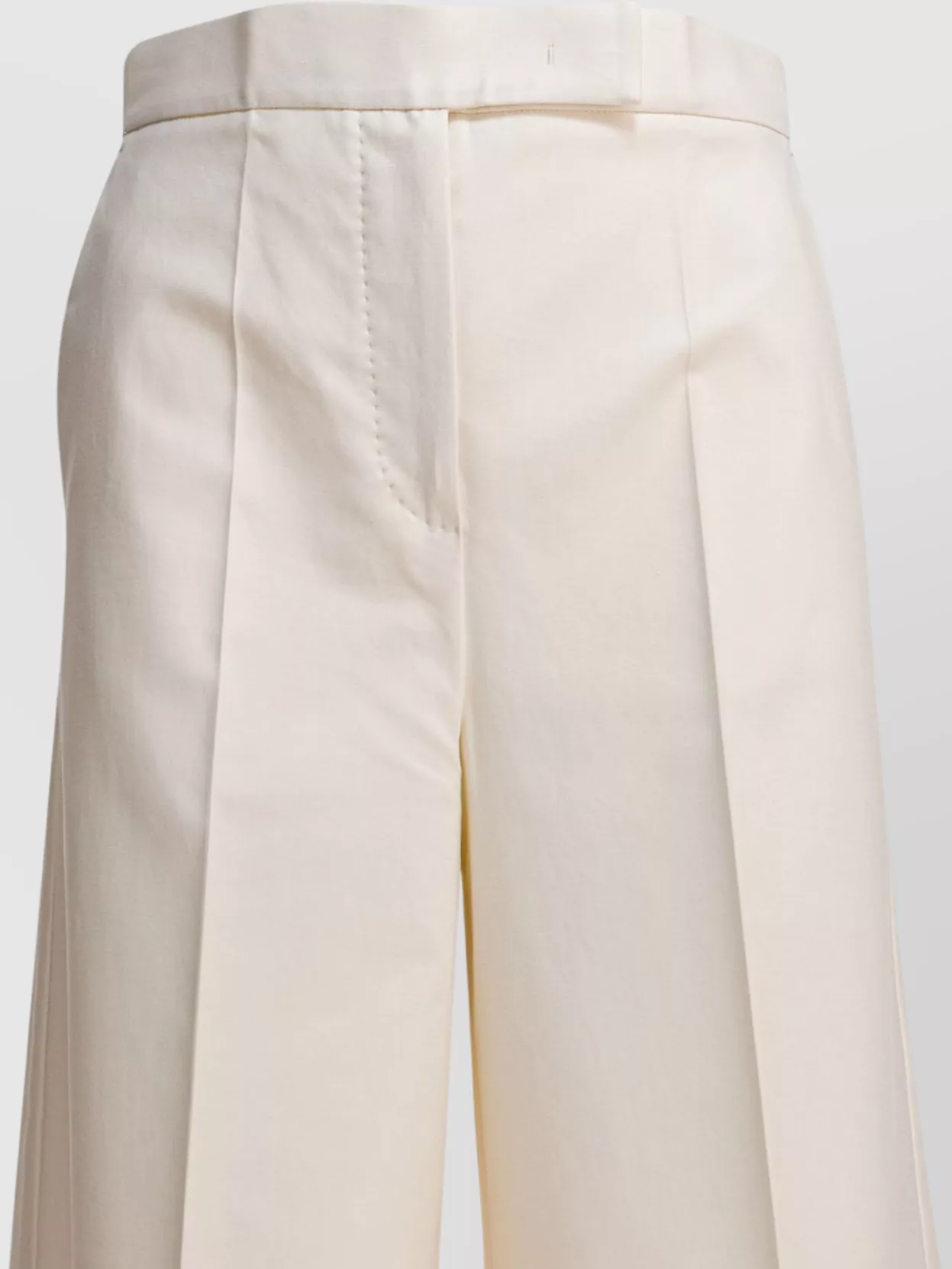 Max Mara Wide Leg Trousers Featuring Belt Loops In Neutral