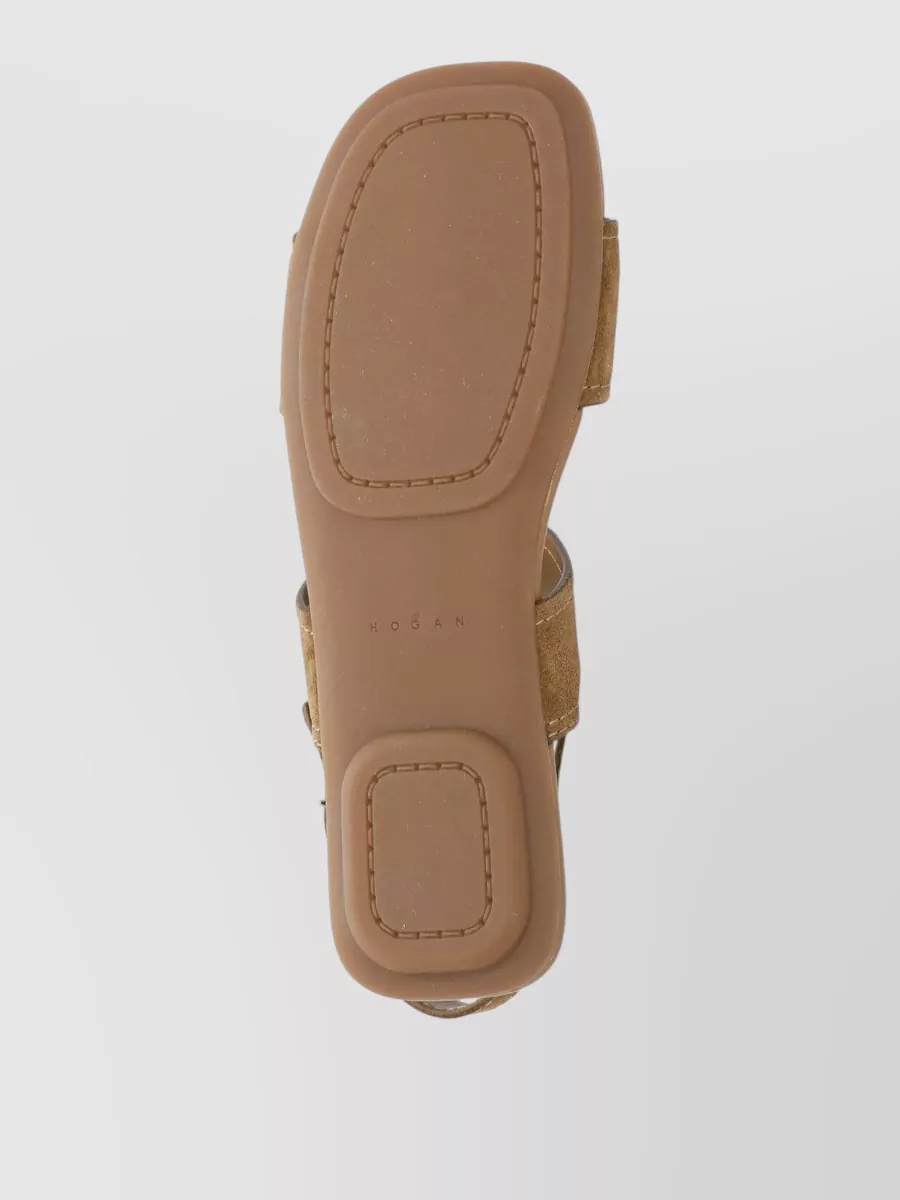 Hogan Leather Flat Sandals