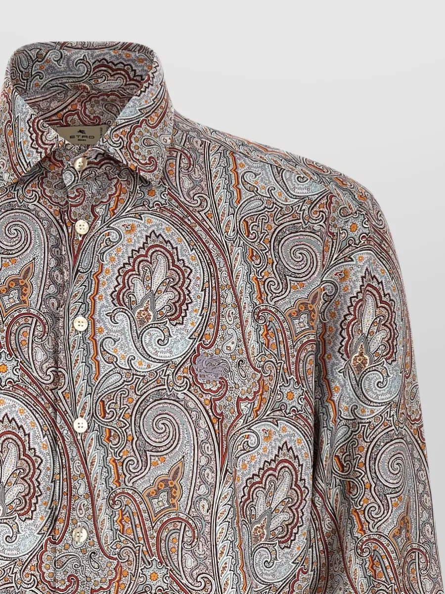 Etro Paisley Pattern Shirt Button Down Collar