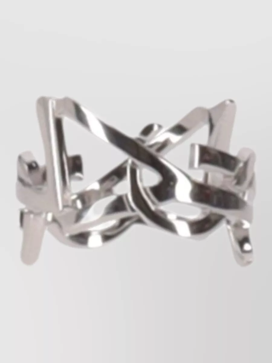 Saint Laurent metal cassandre ring
