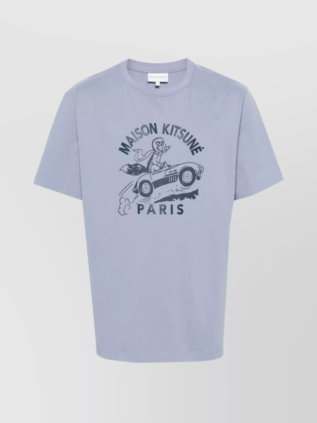 Maison Kitsuné Racing Fox Cotton T-shirt In Blue