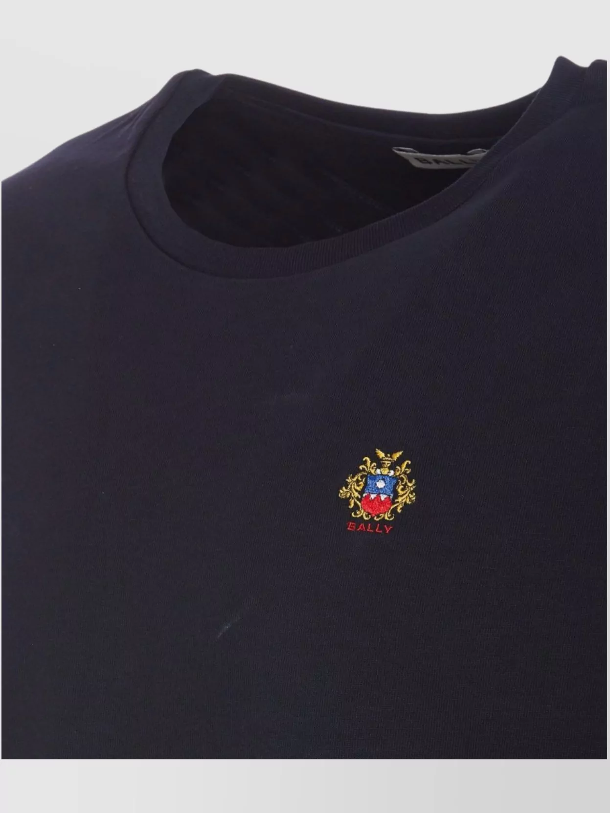 Shop Bally Crew Neck Embroidered Logo T-shirt
