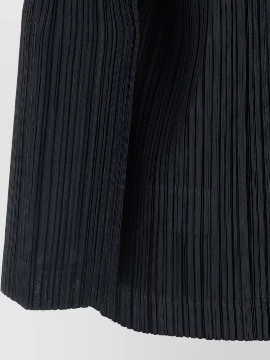 Pleats Please Issey Miyake Pleated Single-Breasted Blazer