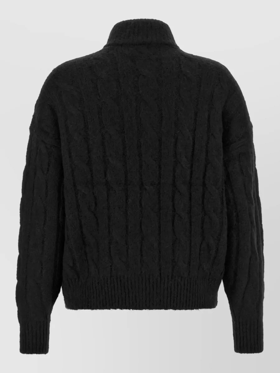Lauren Ralph Lauren Cable-Knit Half-Zip High-Neck Jumper