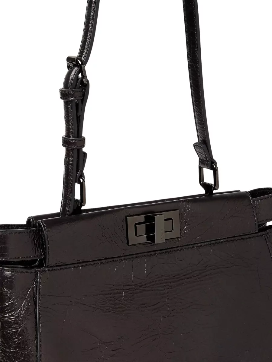 Fendi Peekaboo small leather clutch bag