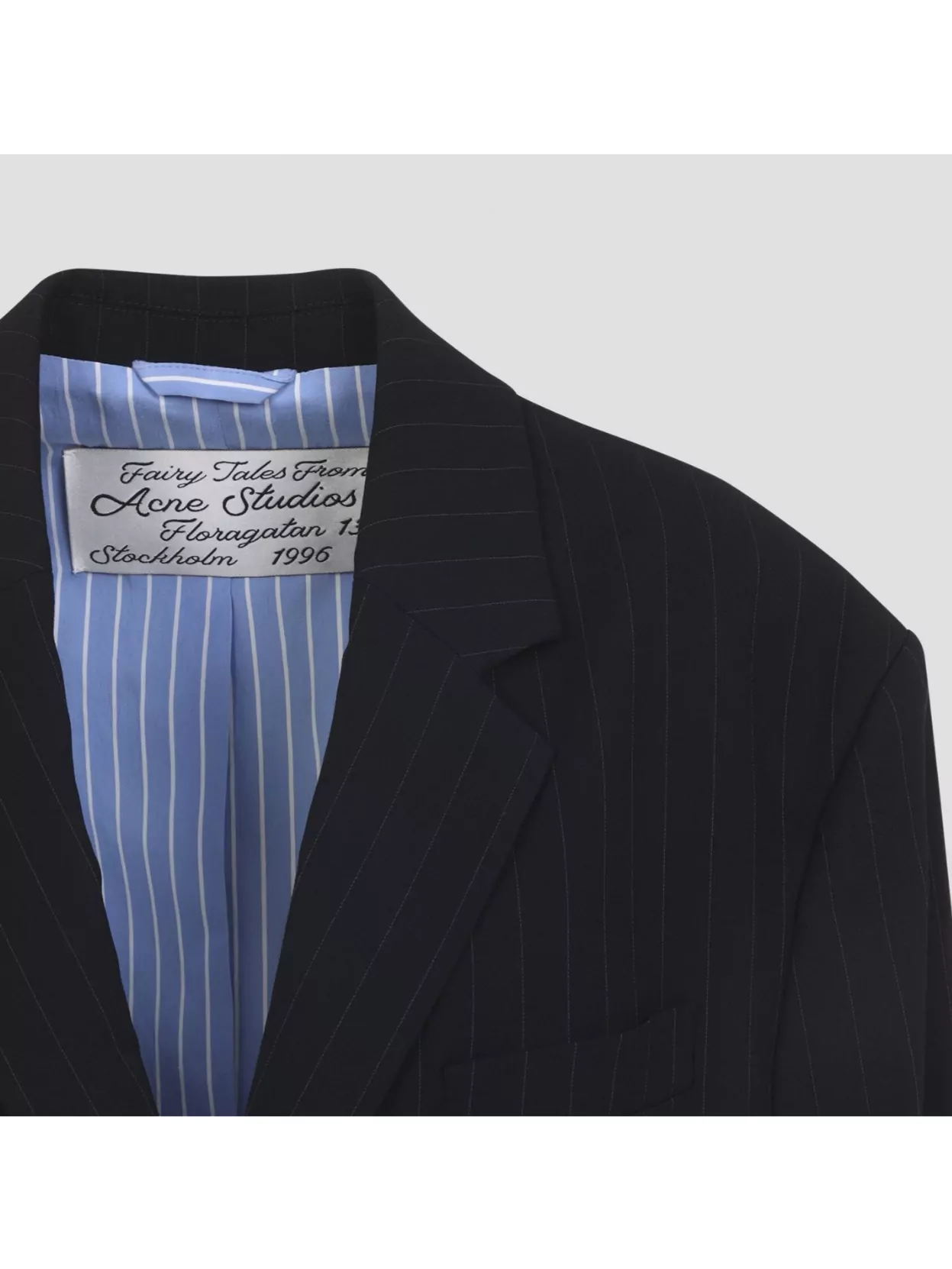 Acne Studios Tailored Pinstripe Jacket With Notched Lapel
