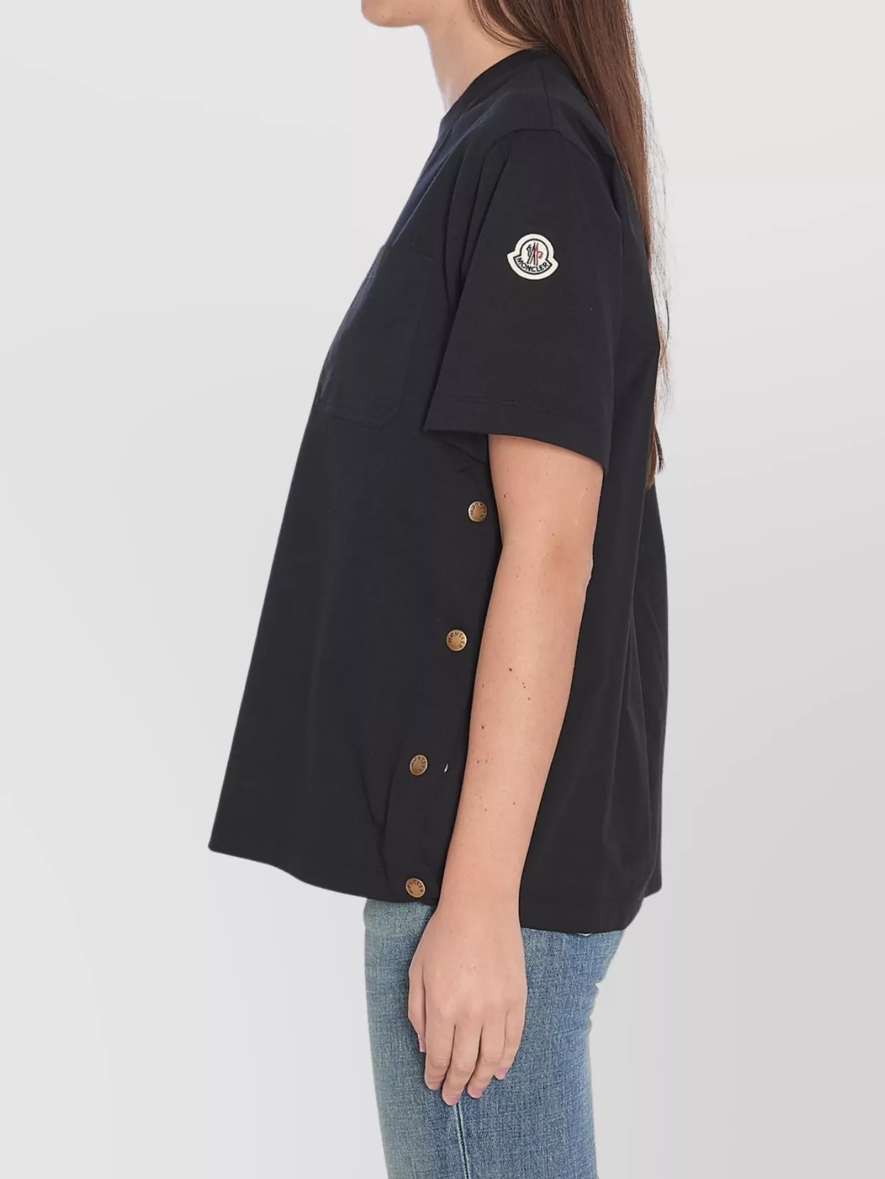 Moncler Back Detail Pocket T-shirt In Black