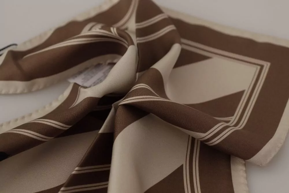 Dolce&Gabbana Silk Striped Square Scarf