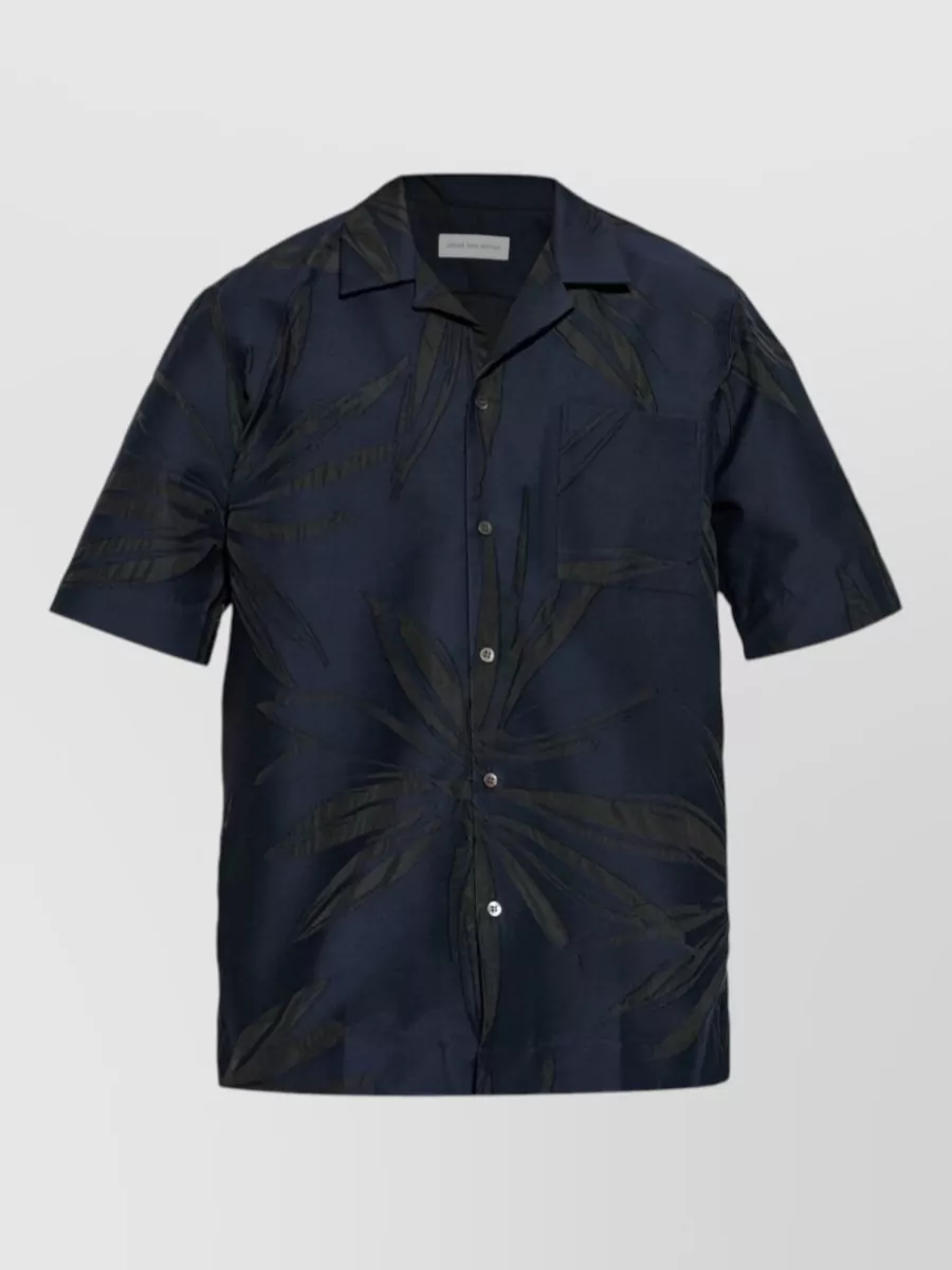 Dries Van Noten Printed short-sleeve camp-collar shirt