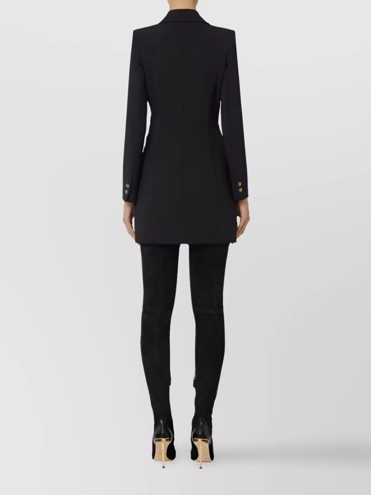 Elisabetta Franchi Double-breasted Dress Featuring Chain Detail In Black