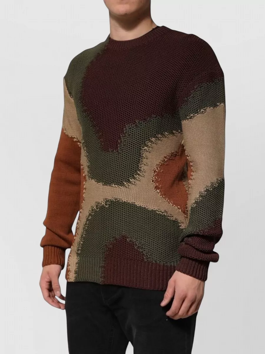 Dolce&Gabbana Cotton Color-Block Crewneck Sweater