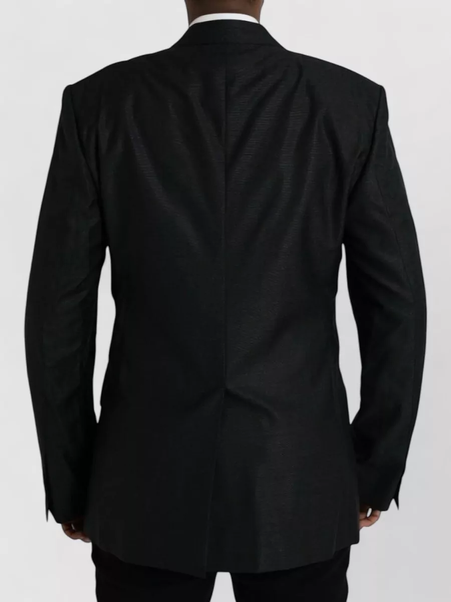 Dolce&Gabbana Silk Virgin Wool Single-Breasted Blazer