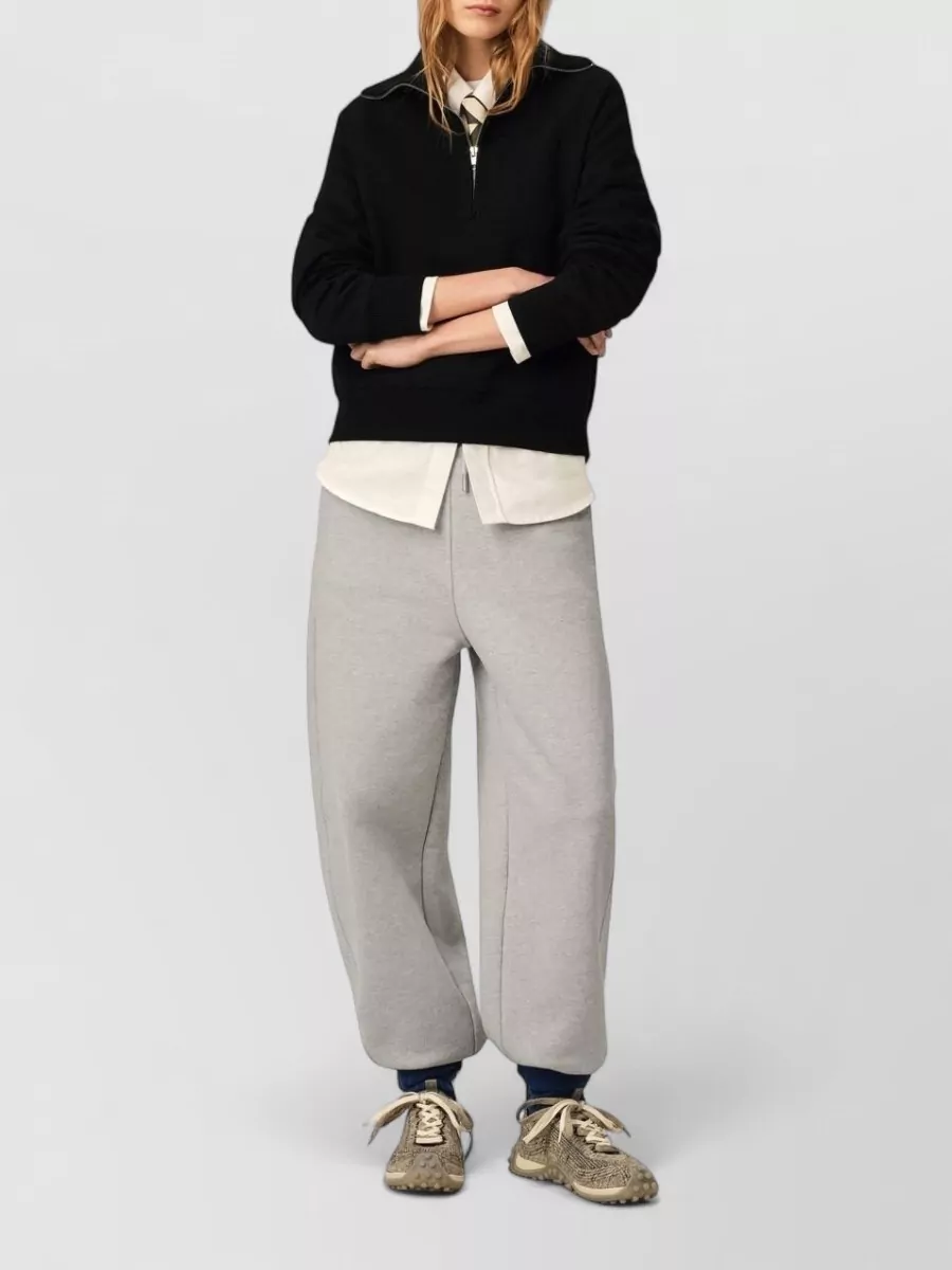 Ami Paris Cotton Boxy Zip Sweatshirt